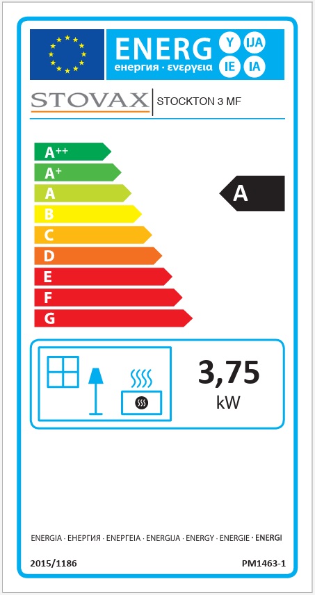 Stovax Stockton 3 Multifuel Stove Energy Label