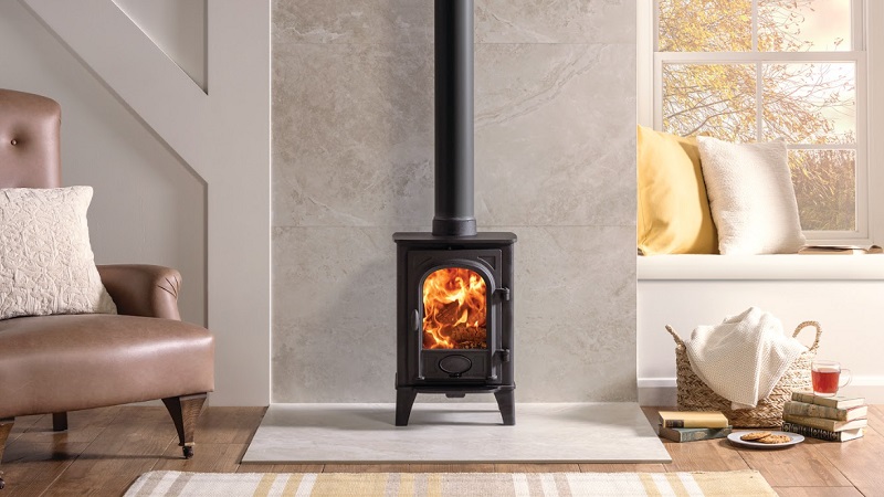 Stovax Stockton 4 Wood Burning and Multifuel Stove - Landscape Lifestyle Image