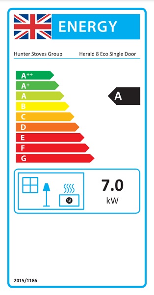 Hunter Herald 8 Eco Wood Burning Stove Energy Label