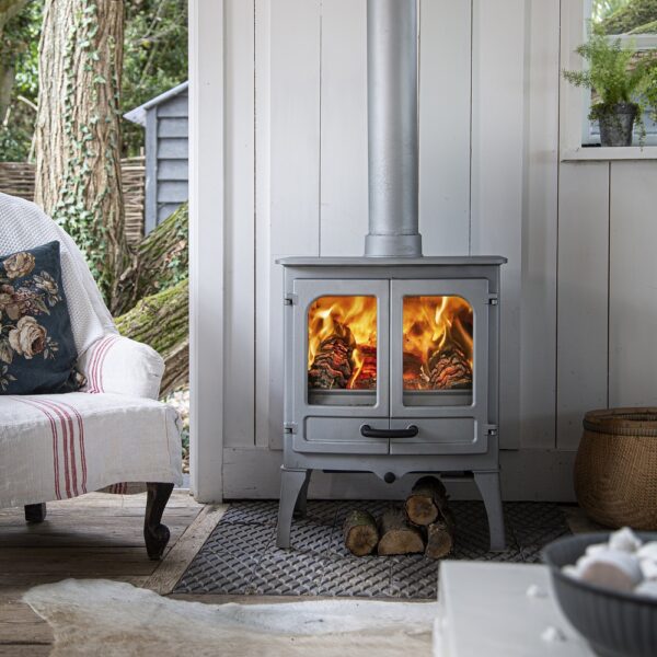 Charnwood Island I in Pewter on High Legs - Lifestyle Image in Modern Freestanding Setting