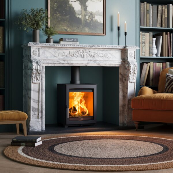 Parkray Aspect 5 Wood-Burning Stove Installed in a Traditional Fireplace Setting