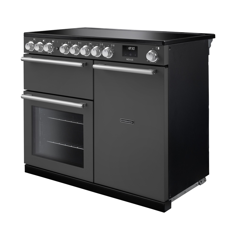 Rangemaster Nexus 100 NGC Induction Range Cooker in Slate - Left Side View