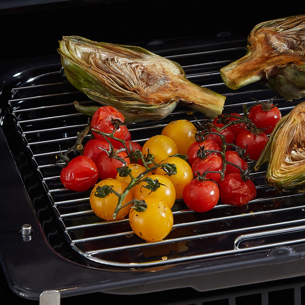 Rangemaster Nexus NGC Range Cooker in Black - Telescopic Grill Detail