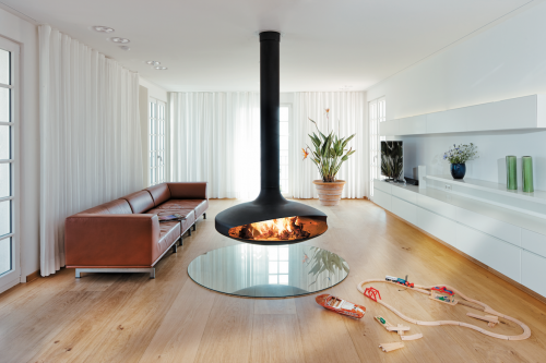 Gyrofocus Woodburning Stove - Suspended Fireplace from Focus Fires 