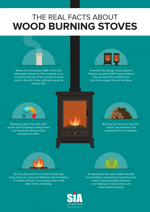 The Real Facts About Woodburning Stoves Infographic