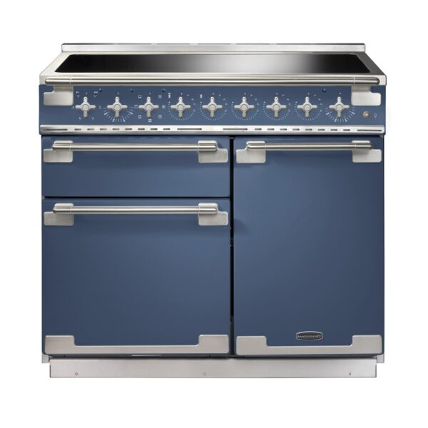 Rangemaster Elise 100 in Stone Blue with Brushed Nickel Trim - Cutout