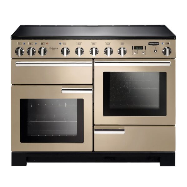 Rangemaster Professional Deluxe 110 Induction in Cream with Chrome Trim - Cutout