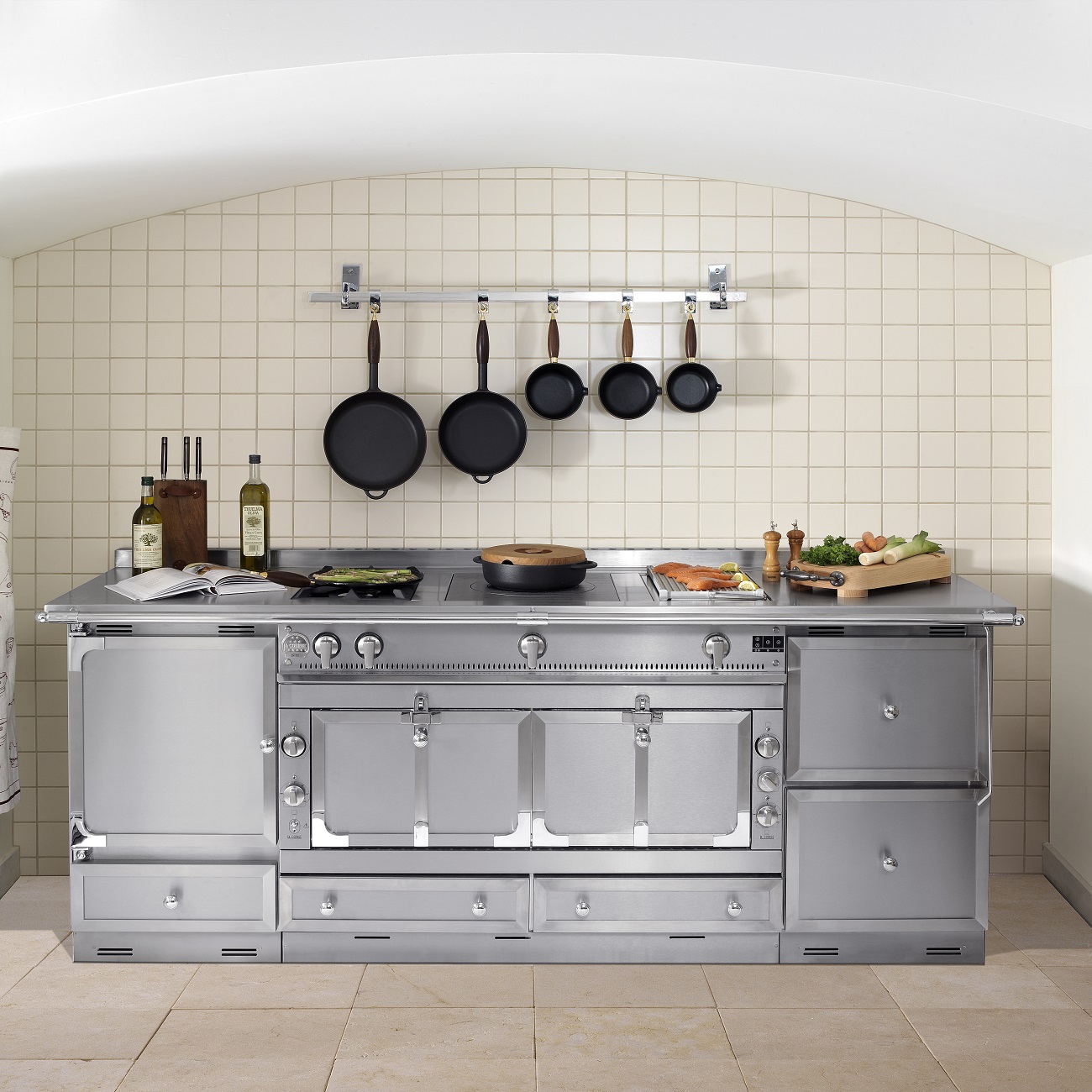 La Cornue Silver Range Cooker