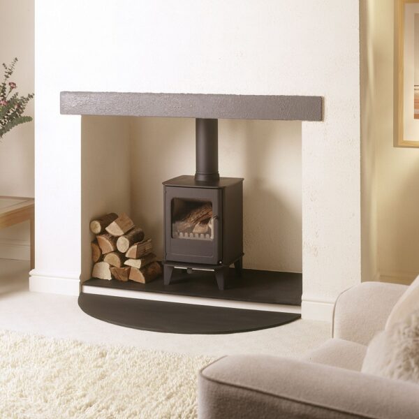 Morsø Ø4 Multifuel Stove - Lifestyle Image in Fireplace Recess