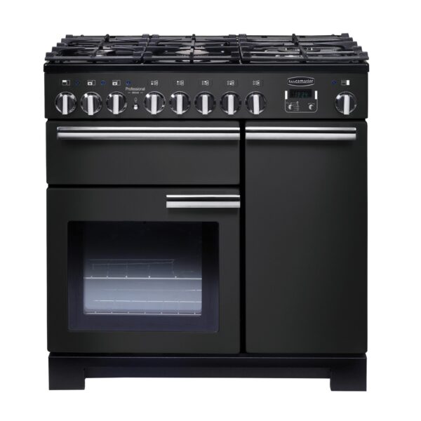 Rangemaster Professional Deluxe 90 - Ex-Display - Dual Fuel Range Cooker with Chrome Trim