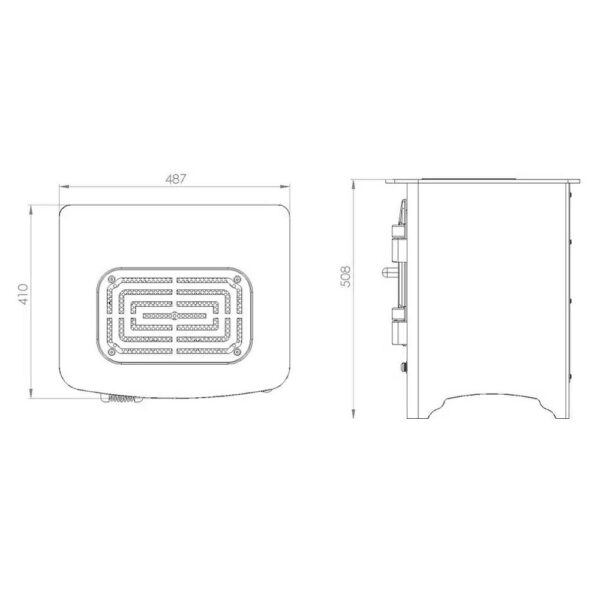 Everhot Electric Heater Stove Dimensions