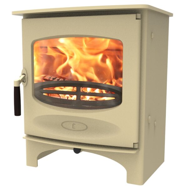 Charnwood C-Five in Almond - Cutout Image - Wood-Burning Stoves in Devon and the South West