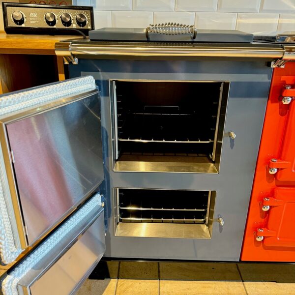 Esse 600 X in Shadow - Ex-Display Electric Range Cooker. Oven Doors Open