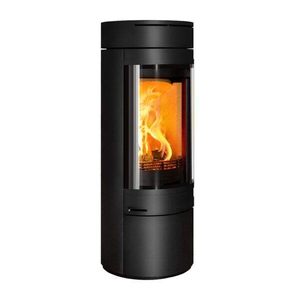 Halo Radial Cylindrical Wood-Burning Stove from the Hunter Stoves Group - Side View Cutout