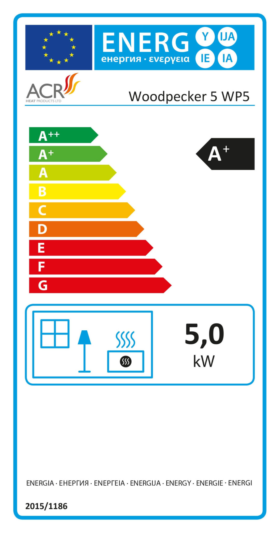 ACR Woodpecker 5 with Pedestal Energy Label