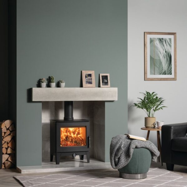 Stovax Futura 5 Wood and Multi-Fuel Stove - Lifestyle Roomset 1