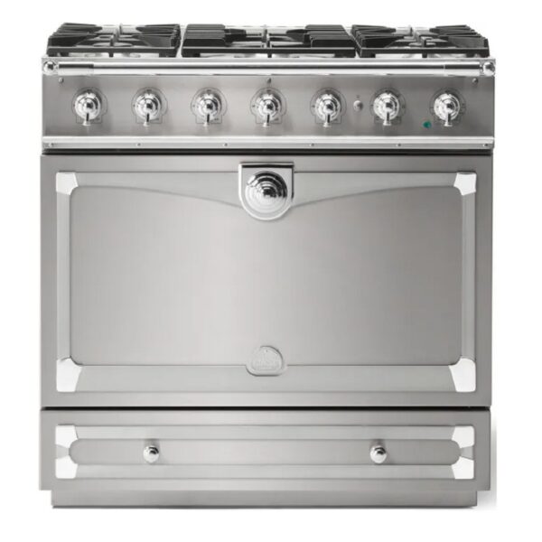 La Cornue CornuFé 90 Albertine in Stainless Steel - Ex-Display Showroom Model with Gas Hob - Dual Fuel