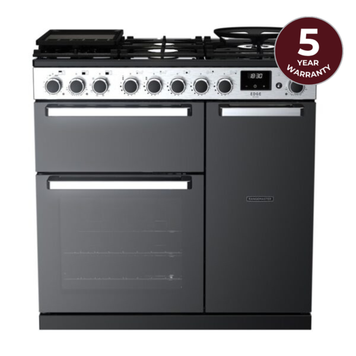 Rangemaster Edge Deluxe 90 Dual Fuel Range Cooker - Cutout
