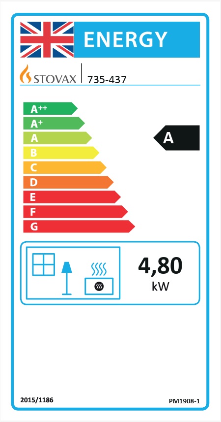 Stovax County 3 Multifuel Stove Energy Label