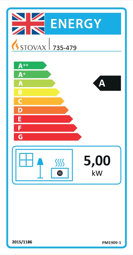 Stovax County 5 Multifuel Stove Energy Label