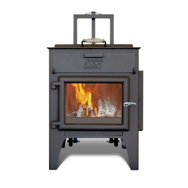 Esse Garden Stove with Pizza Oven - Cut Out Front - Wood-Burning Outdoor Stove with Built-In Pizza Oven