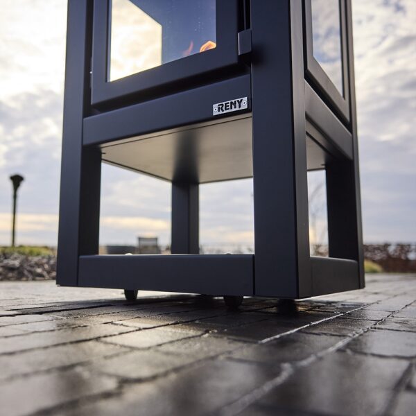 RB73 Quaruba XL BLACK - Mobile Base Detail - Outdoor Wood-Burning Stove