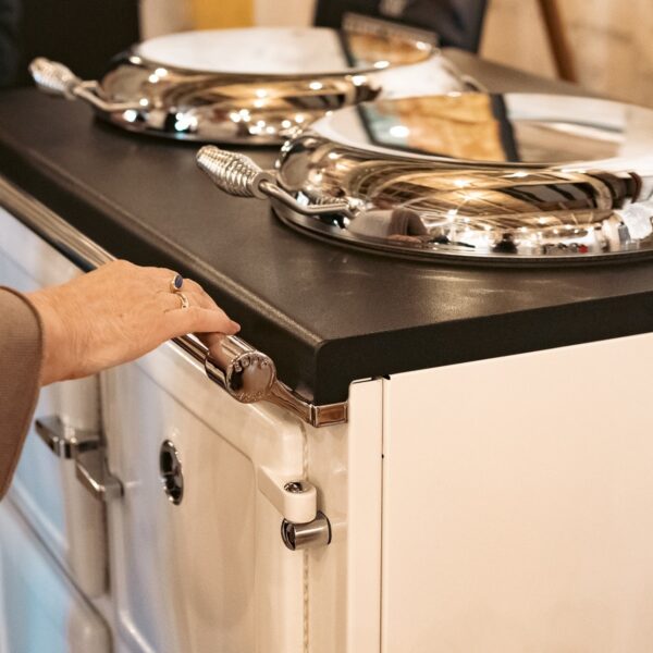 Esse 1000 T PRO in White - Electric Range Cooker - Hob Detail Image