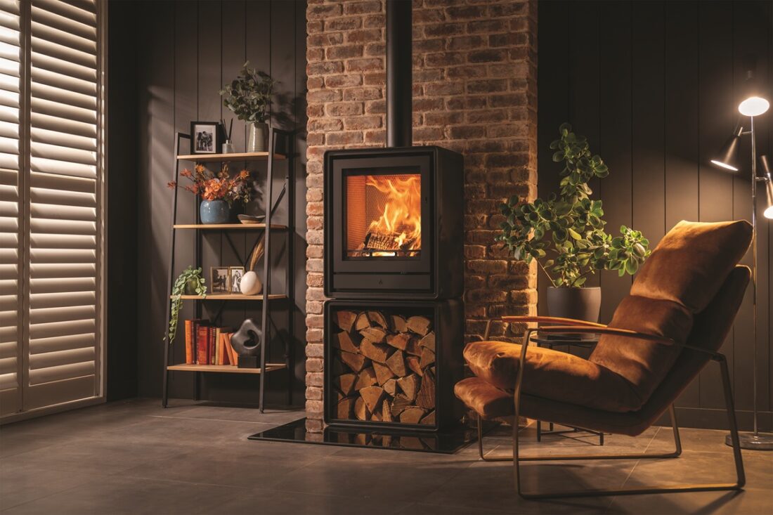 Stovax Riva2 55 Freestanding Wood-Burning Stove - Landscape Lifestyle Image
