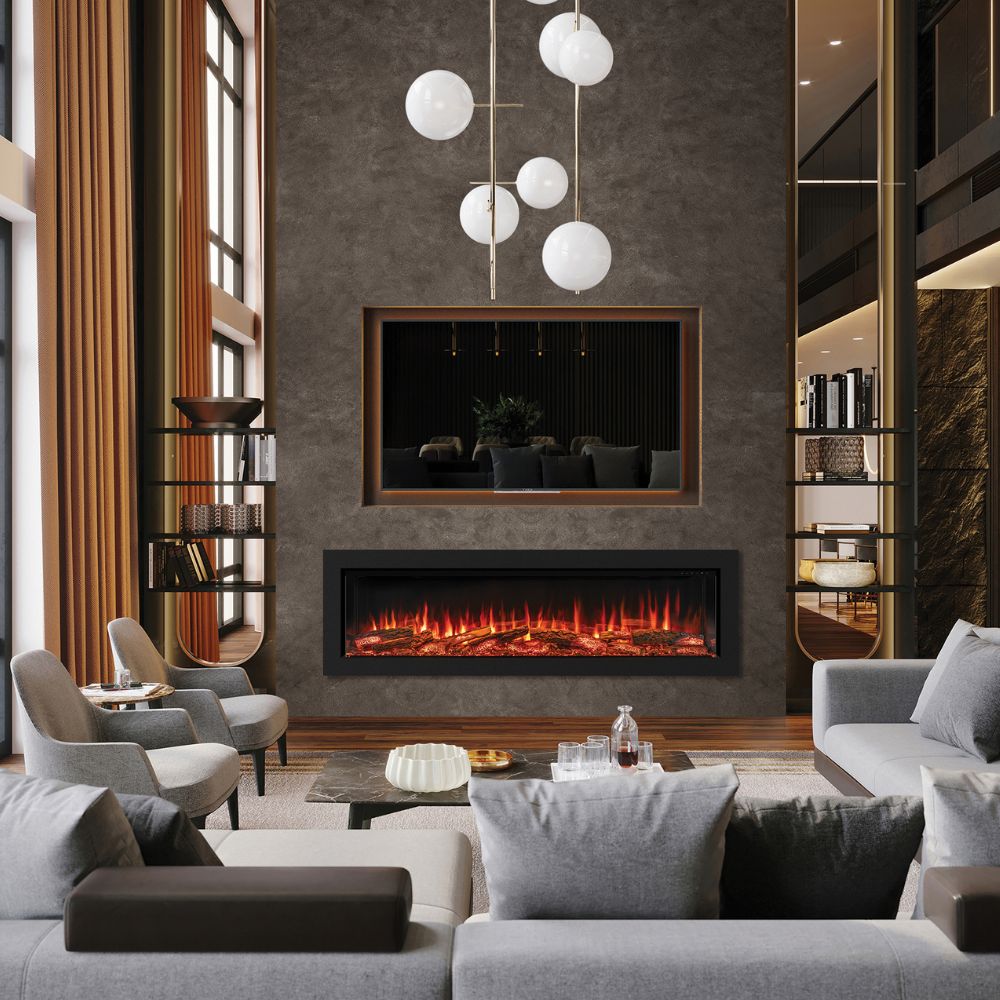 Avita 190 living room with modern lighting