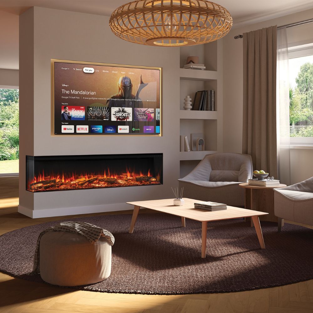 Avita 190rw in modern living room setting in media wall