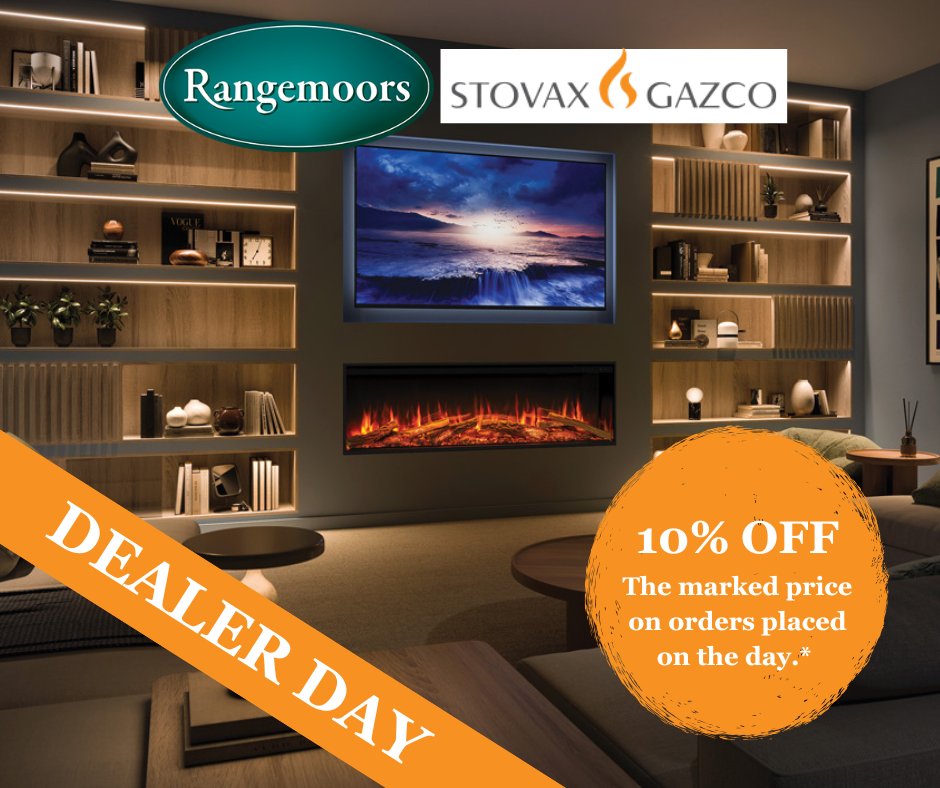 Stovax Dealer Day event graphic being held at Rangemoors on the 25th April 