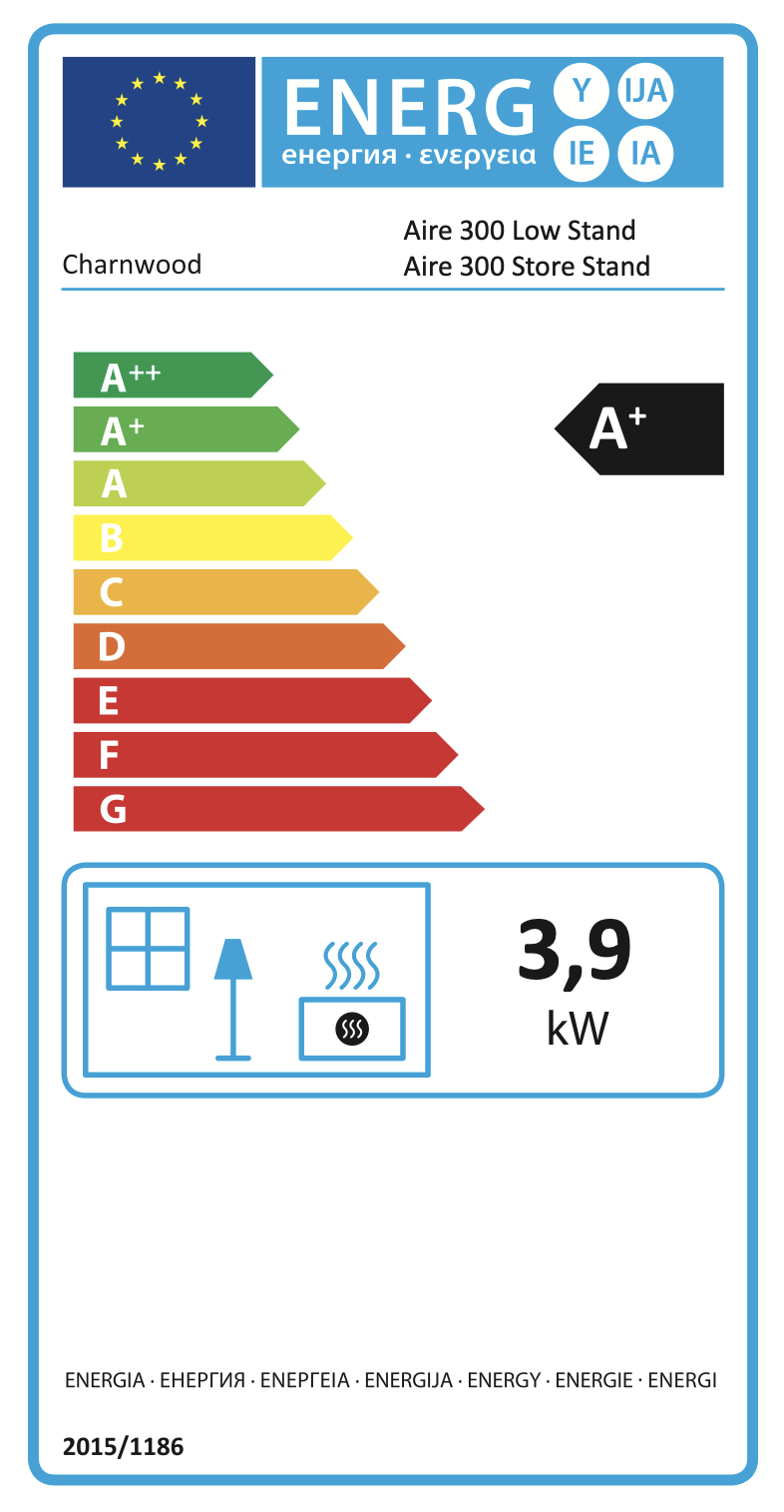 Charnwood Aire 300 energy label