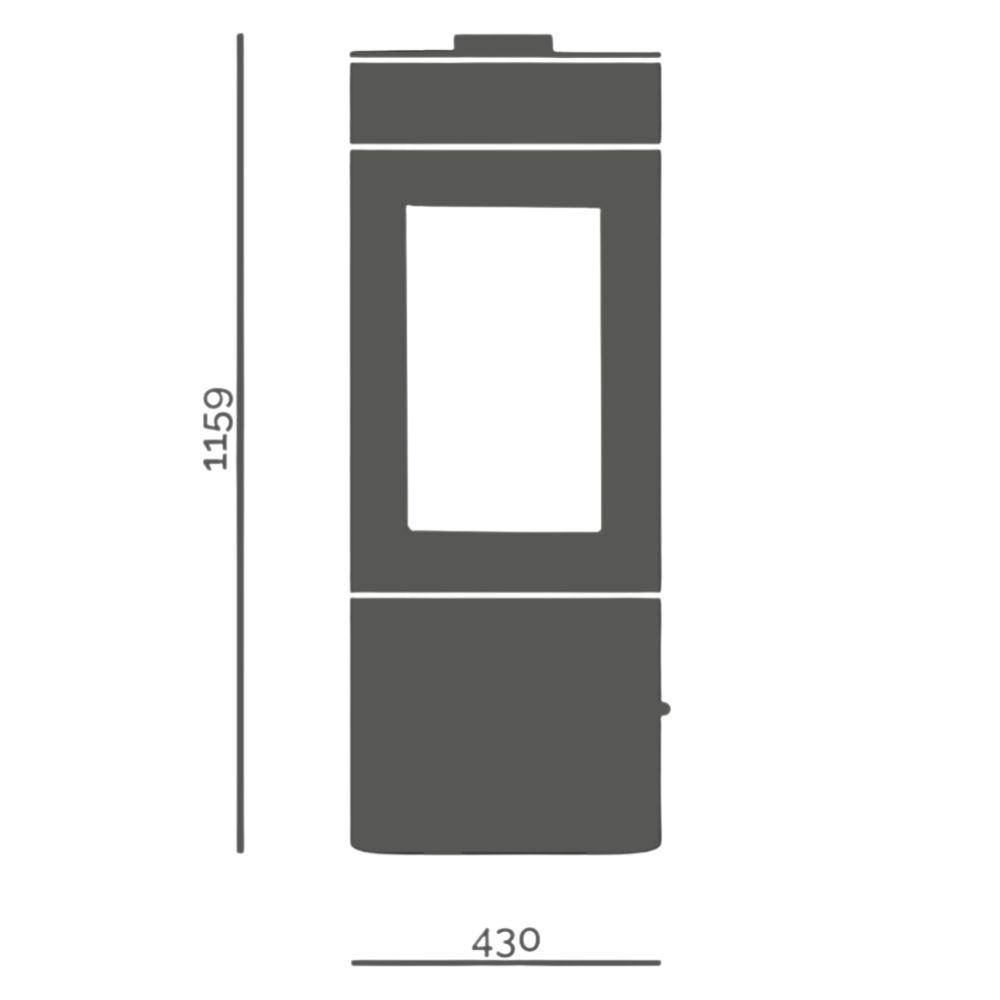 Blaze Spirit 06 X Wood Burning Stove - Dimensions